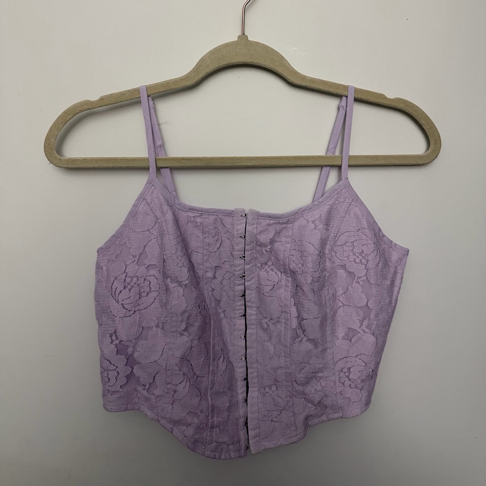 Wild Fable Lavender Lace Crop Top